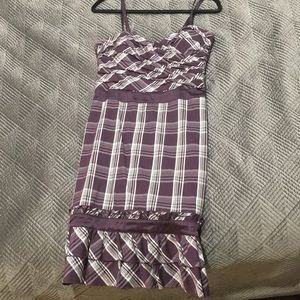 BeBe Purple Plaid dress